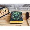 Green Man  Leather Printed Notebook! Grimoire Journal ! Personal Notebook ! Spell Notebook Gift for Him Book Of shadows ! Recipe Notebook