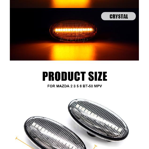 Indicator Lamp For Mazda 2 Demio DY DE 2003-2014 3 Alexa 5 Premacy Mazda 6 BT-50 Dynamic Led Side Marker Turn Signal LightTurn Signal 2