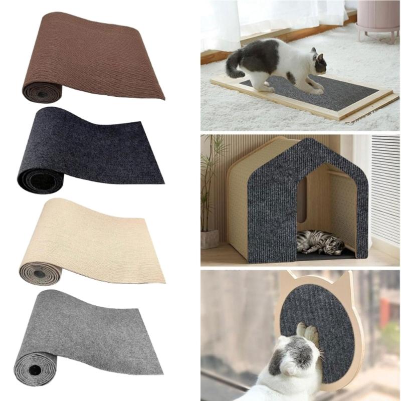2pcs Cats Scratching Post Furniture Protectors Trimmable NonSlip Polyester Carpet Pad