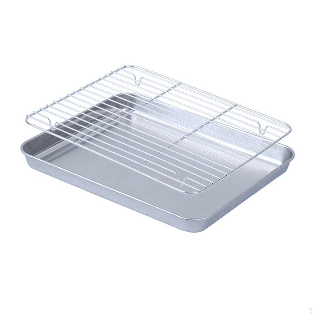 Baking , Cookie with Wire Rack, Versatile, Non-Stick Oven Tray, Cooling Rack for Baking, Roasting,