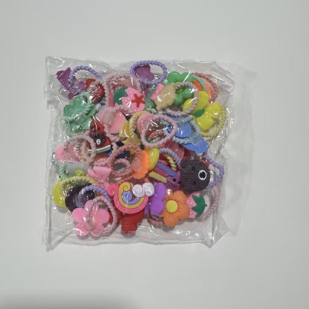 Non-Damaging High-Elastic Hair Ties: Gentle Rubber Bands for Kids' Hairstyles