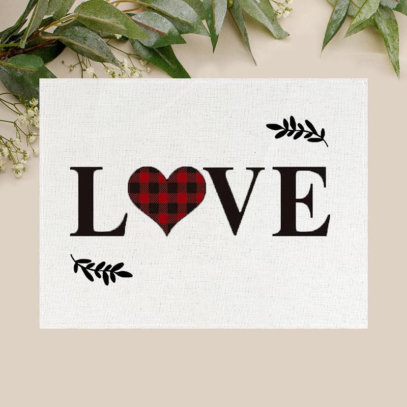 Christmas Non-slip Digital Print Table Mat - Heat Insulation Pad 32x21 Linen