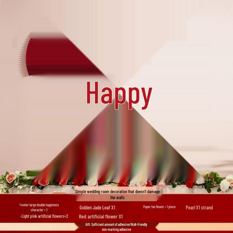 Doppeltes Glück Hochzeitszimmer Deko Set: Wandtattoos für das Schlafzimmer eines Ehepaares