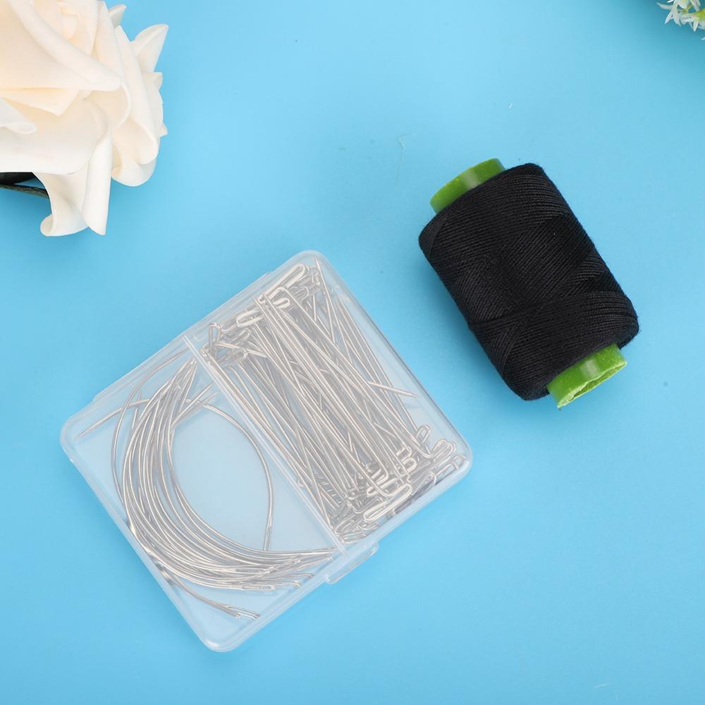 71pcs Plated Steel Wire C Curved Needles Set Handmade Leather Craft Needles For Leather Craft