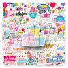 50 Happy Birthday Flash Point Laser Creative Waterproof Decorative Handbook Stickers