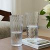 Modern Akryl Klar Blomvas Transparent Räfflad Design Hydroponisk Vas Okrossbar Blomväckarvas Hydroponisk Dekor