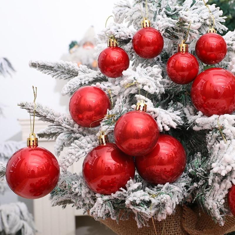 Festival Shatterproof Christmas Ornament Attractive Christmas Tree Hanging Sphere Ornament for Seasonal Display Decors