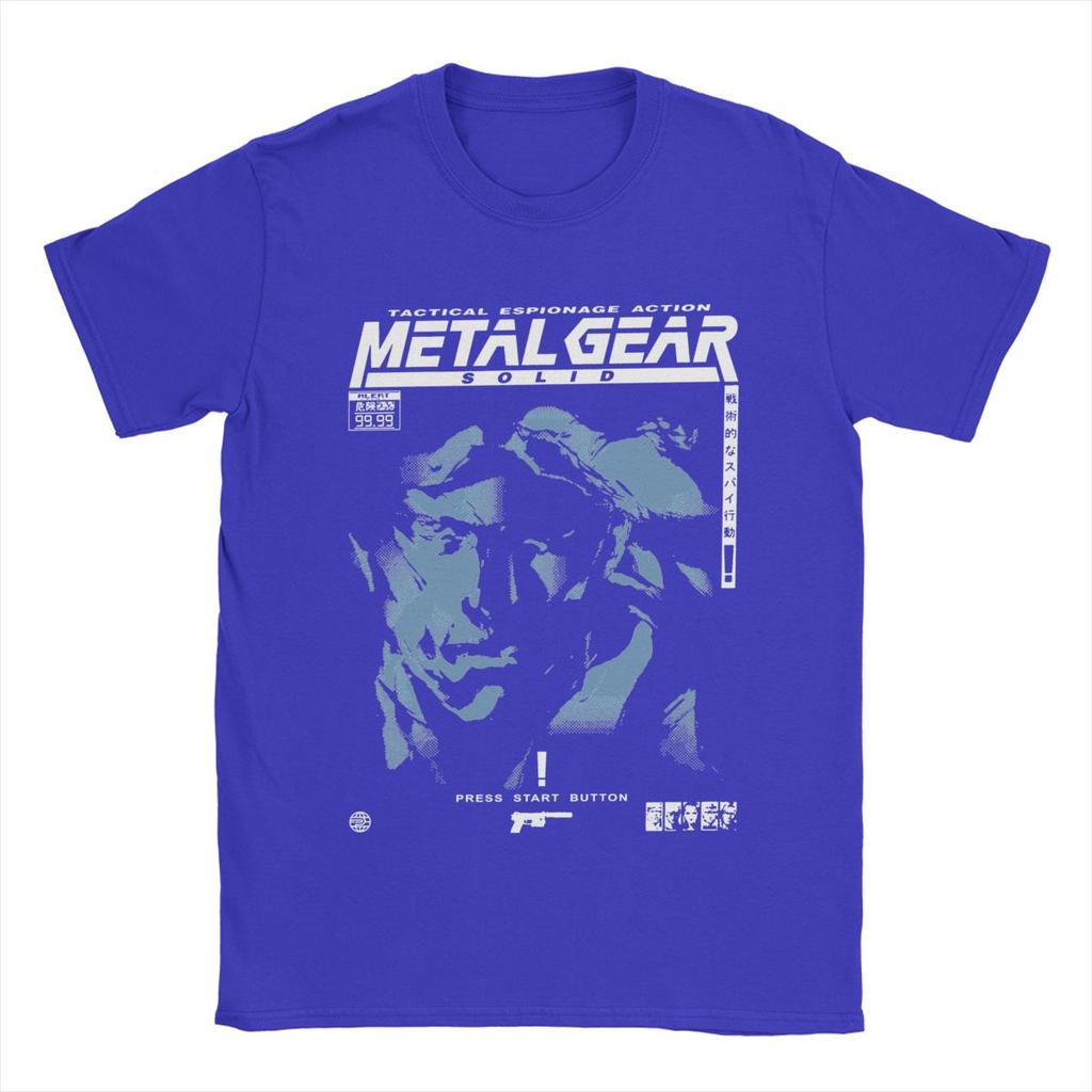 MGS1 Snake Metal Gear Solid Pánske ležérne tričko 100% bavlna Tričko s okrúhlym výstrihom a krátkym rukávom Letné topy