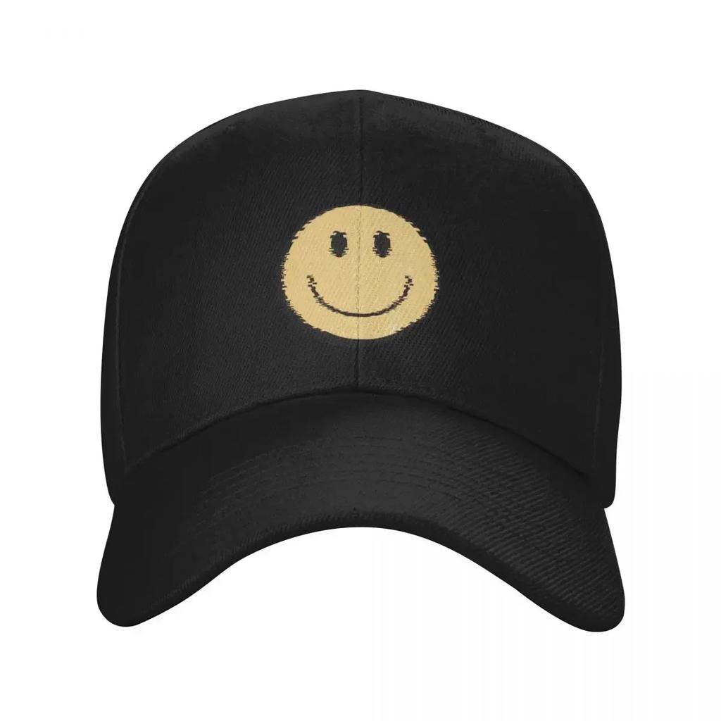 Hippie Trippy Retro Yellow Smiley Face Baseball Cap Luxury Hat Snapback Cap Unisex hat derby hat Golf Women Unisexs