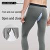 Leggings Thermiques Homme en Coton à Entrejambe Ouvert - Fins, Coupe Moulante pour Personnes d'Âge Moyen et Âgées, Automne/Hiver
