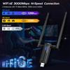 AX3000M USB WiFi 6E Adapter 6GHz/5GHz/2.4GHz Für PC Desktop Laptop, Kabelloser Netzwerk-Dongle Mit 5dBi Antennen