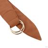 Retro Boho Style PU Leather Waist Belt Band Women Girls Decorative Double Round Buckle Waistband