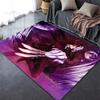 Square Flannel Black Butler Carpet Demon Butler Cartoon Decorative Floor Mat Modern Home Living Room Carpet Bedroom Rug