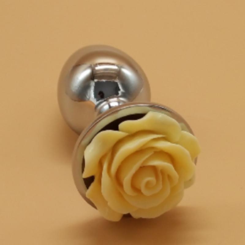 Rose Flower Metal Anal Plug Male and Female Anal Masturbation Toys Alternative Adult Sex Toys Dildo for Anal Rose Sex