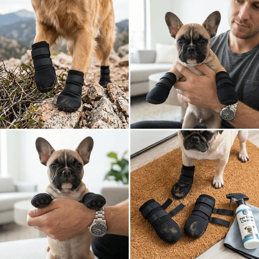 2pcs Neoprene Fabric Dog Socks Anti Slip Sole Dog Foot Cover Dog Booties  Water Activities
