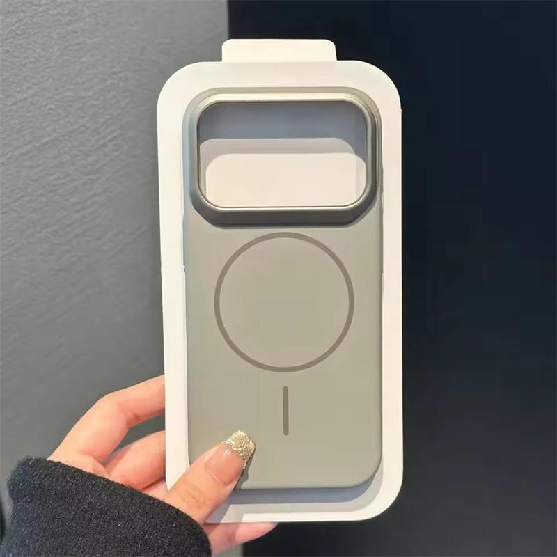 Matte Hard PC Magnetic Phone Case For iPhone 17 Air 16 15 14 13 12 11 Pro Max Plus For Magsafe Blade Lens Shockproof Armor Cover