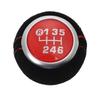 Shift Knob for Manual Transmission M12 X Faux Red Replacement Shift Interior 6-speed Vehicles, P1.25, Alcantara-style Leather, Stitching, Lever,