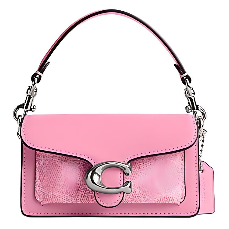 COACH Tabby Cow Leather With Artificial Leather Portable Crossbody Bag, Shoulder Bag Small Women's Fresh Pink CP398-LHWPU