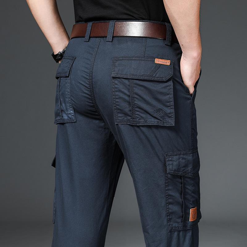 Men's Winter Multi-Pocket Cotton Overalls - Casual, Loose-Fit Outdoor Pants