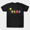 Men Black Print T-shirt South Park No-Cut Transfer Paper Print Cotton Tshirt