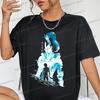 Solo Leveling Tričko Unisex Vintage Streetwear Trička Sung Jin-Woo Anime Solo Leveling Topy Bavlna Oversized Pánské Dámské Tričko