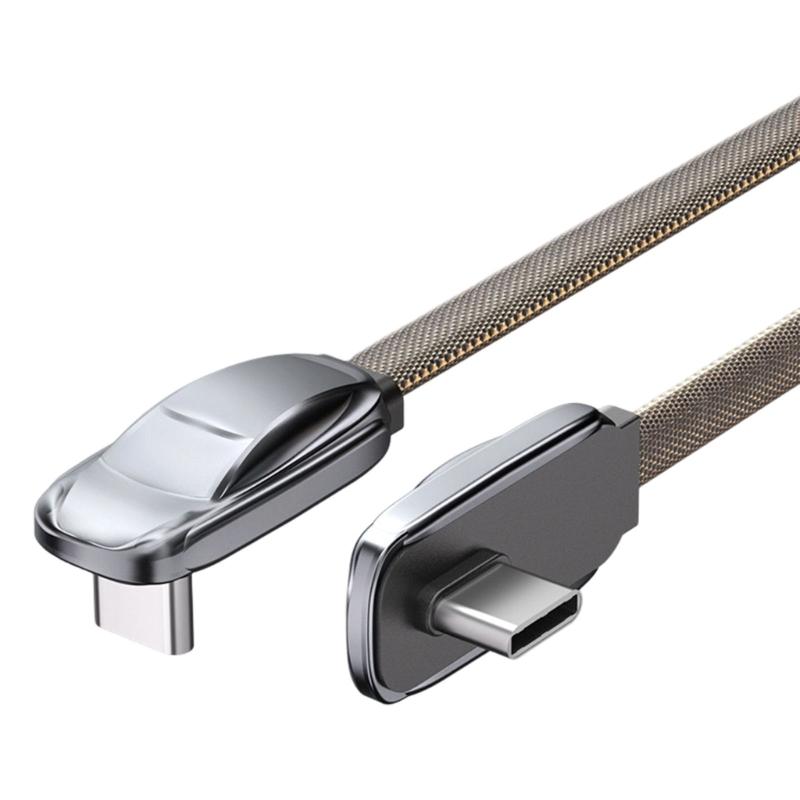 

Durability Aluminum L Type Charging Cable 240W & 480mbps Data Transfer For Quick Charging Compatible for Multiple Devices