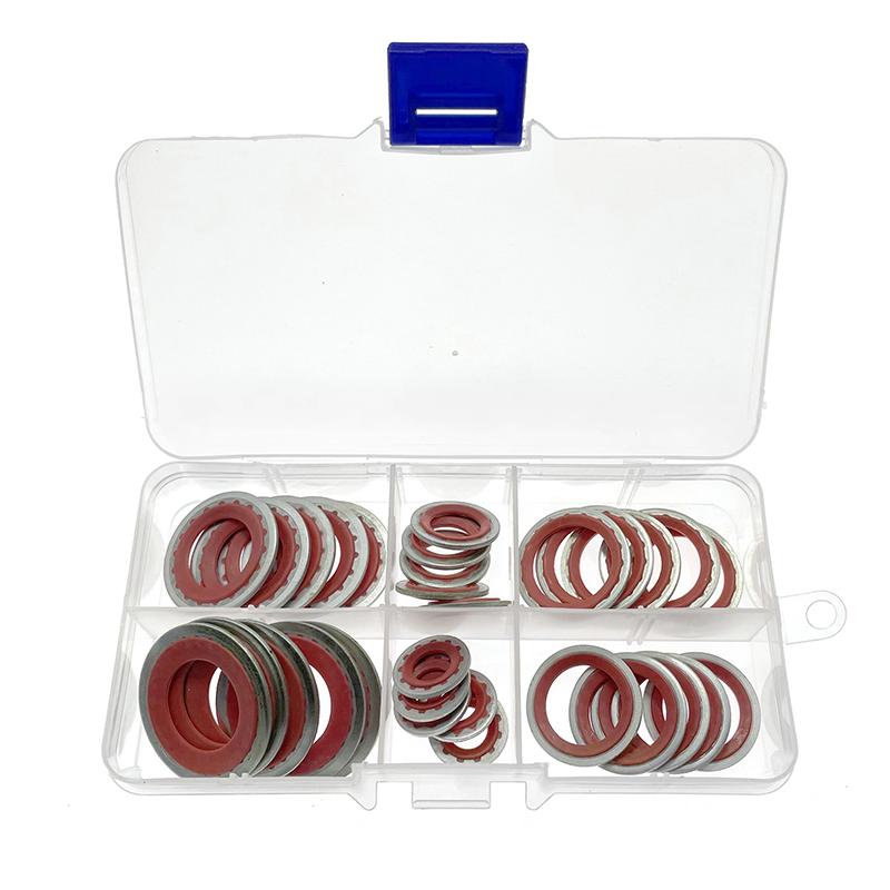 

30 шт./кор. уплотнительных прокладок для автомобильных систем кондиционирования воздуха, термостойкие прокладки, автомобильные аксессуары красный