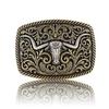 Men's Western Retro Cowboy Belt with Large Buckle - Trendy Street Style Waistband