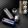 Titanium Alloy Portable Pill Case Mini Medicine Bottle Airtight Container With Lighter Shell Option