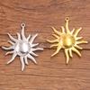1Pcs 37X45mm Stainless Steel Jewelry Accessories Sun Pendant