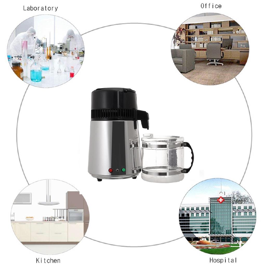 750W Stainless Steel Distilled Water Machine Portable Two-button Household Water Filter 4L With Over-temperature Function