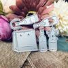 Shopping Bag and Wine Bottle Metal Cutting Dies Stencil for DIY Scrapbooking Photo Album Embossing Paper Cards Crafts Diecuts