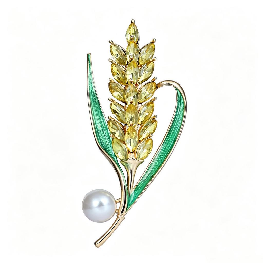 Exquisite Wheat Ear Anti-Exposure Brooch - Versatile Design Pin for Light Luxury Suits