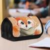 Packing Organizers 1pc Double Layer Flip Pencil Case - Autumn - Scarfed Little Fox, Large Capacity, Portable Polyester Pen Storage Bag with Zipper Clo