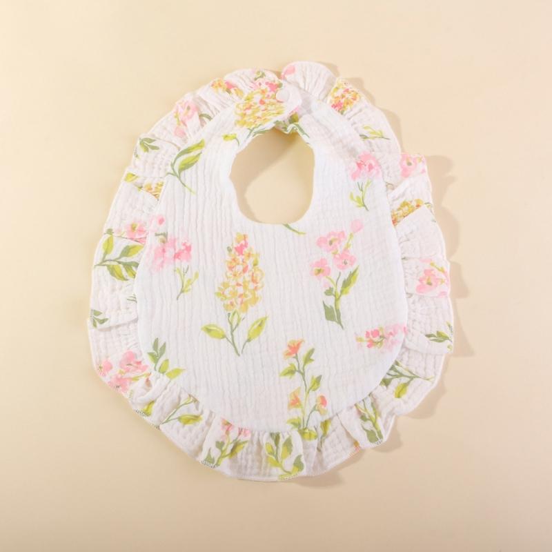 Lovely Baby Bibs Baby Drooling Bibs Cotton Bibs Unisex Baby Feeding Bibs Adjustable Teething Drooling Bibs 9x6-inch