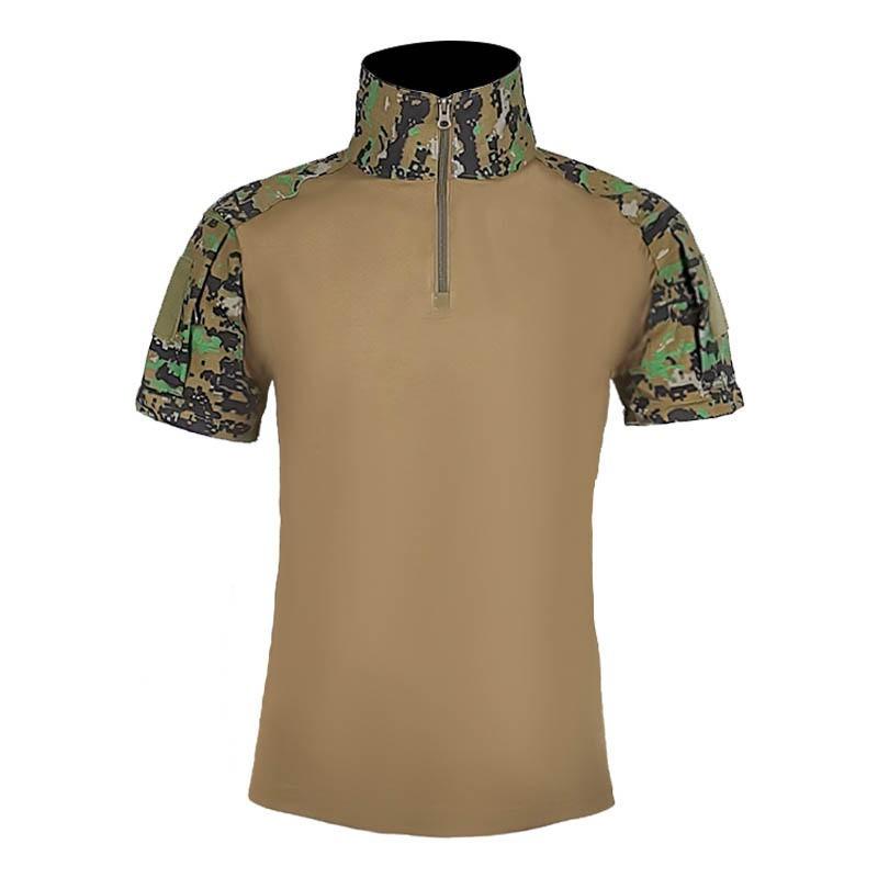 G2 Frogsuit Top Men's Camouflage Short-sleeve Training Outdoor Sports Combat Lapel T Military Uniform