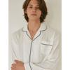 Lunaluz Men S Clian Cotton Long Sleeve Collar Two Piece pajamaS