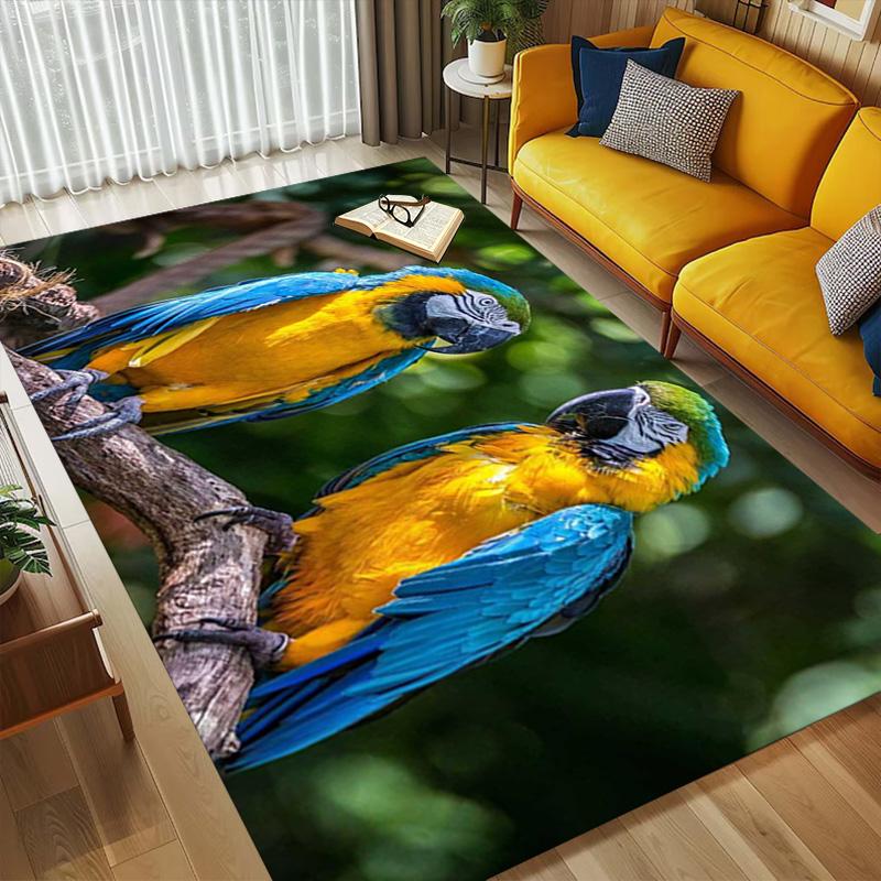 Macaw Pair Living Room Nonslip Area Rug Soft Carpet For Bedroom Game Playroom Sofa Office Home Decor Doormat Christmas Gift C930686