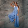 Losse zijzakken mouwloze denim jumpsuits, casual verstelbare schouderband denim bretels broeken, dames denim jeans & kleding