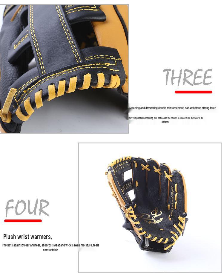 Cen Cen Młodzieżowa Dwupowłokowa Skórzana Rękawica Baseballowa & Softballowa - Ręka Lewa/Prawa Rękawica Pałkarza