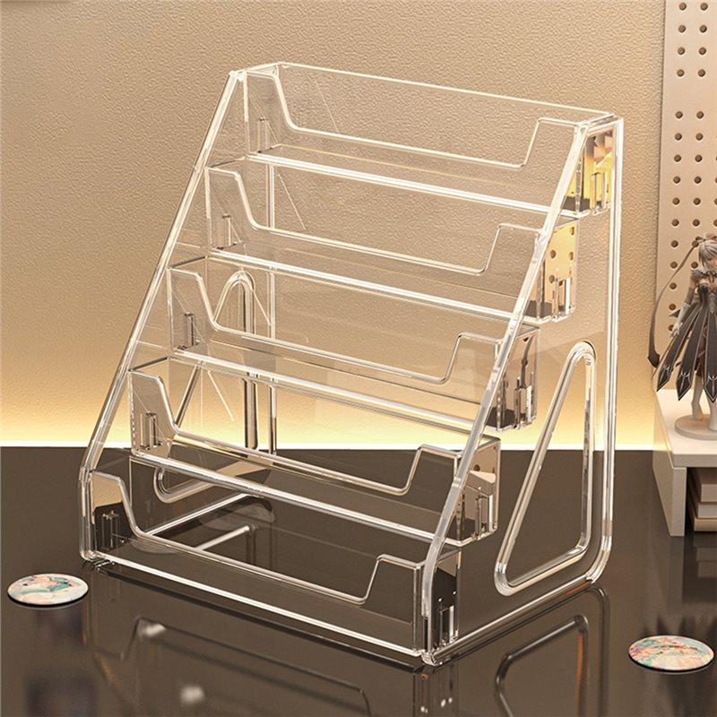 Multifunctional Counter Display Rack 5-Layer CD Rack, Album Display Rack, Transparent Storage Rack For Tapes