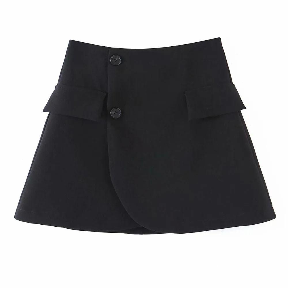 Women's Retro Street Style Suit Jacket & High-Waisted Irregular Midi Slim Skirt Set