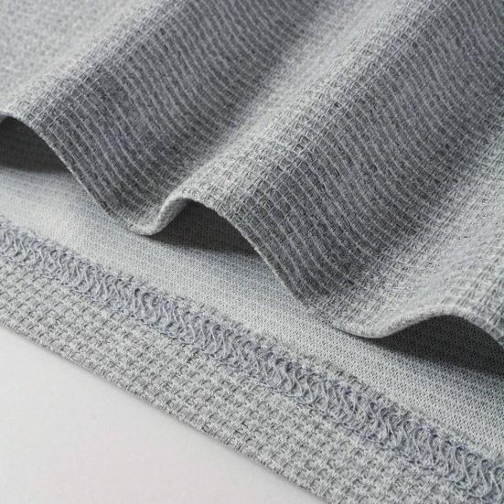 Tricou pentru bărbați cu gât în V tip waffle, culoare uni, tricou casual, top de vară cu mânecă scurtă, pulover pentru ieșiri zilnice, sală de sport acasă, îmbrăcăminte stradală