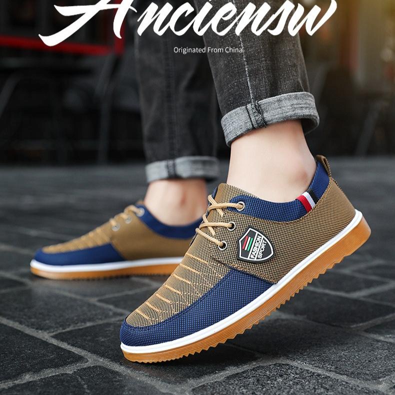 Men's Casual Shoes Vulcanized Work Loafers Mesh Lightweight Man Sports Shoes Canvas Shoes for Men