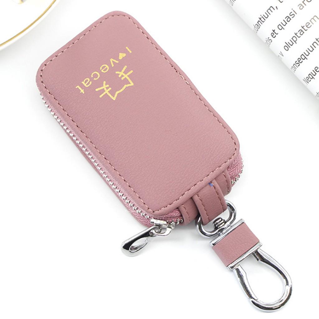 

Женский модный однотонный кожаный многофункциональный чехол на молнии на молнии горячий розовый