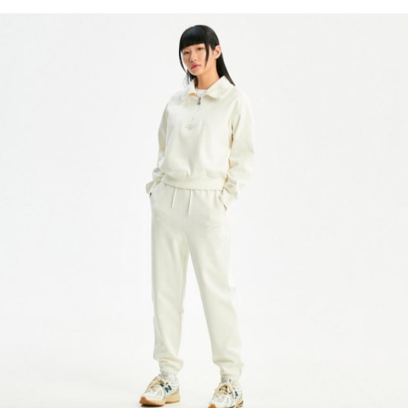 New Balance Long Sleeve Tee Rqk Nbnce1W212 64 W Signature Semi Crop Half Zip Up SWeatShirt  S