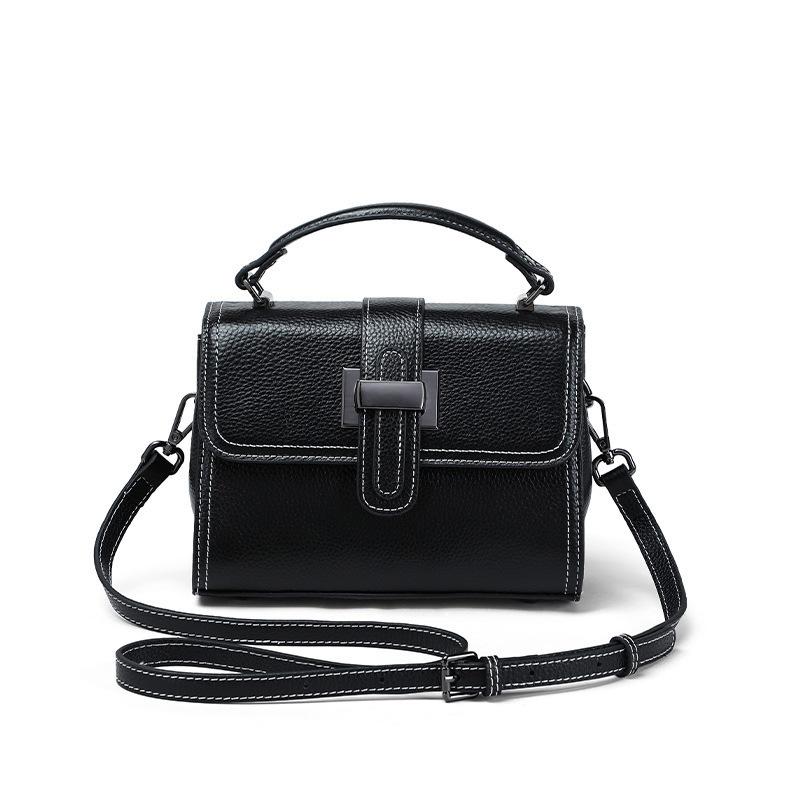 Cowhide High-grade Sense Small Square Bag Genuine Leather Handbag Women's Everything Temperament Shoulder Bag Women's Bag