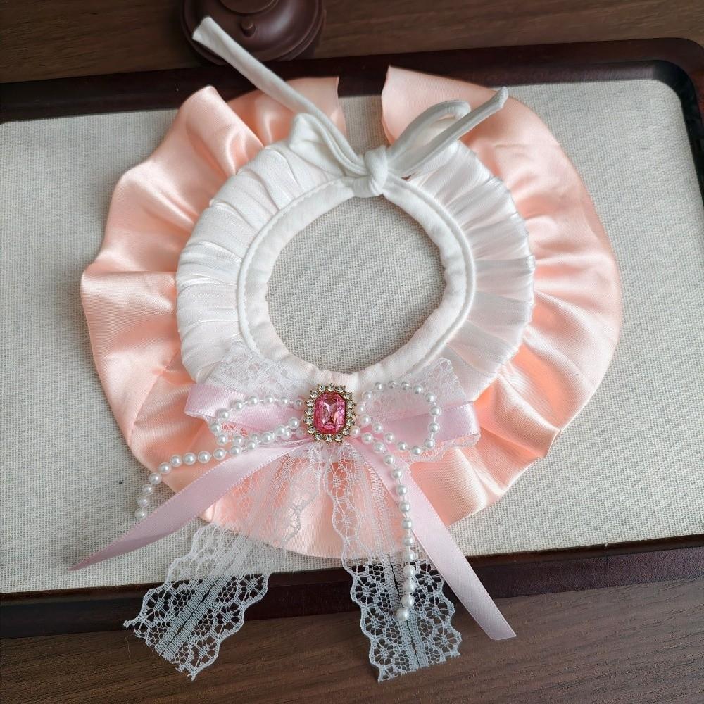 Pearl Bow Pet Birthday Hat Diamond Detail Pet Party Outfit  Birthday Party