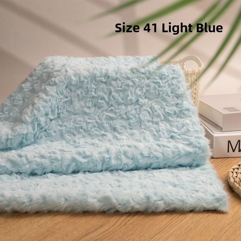 Thickened Rabbit Fur Brushed Cotton Doll DIY Fabric Rose Patterned Fur Collar Clothing Material Home Decor Sponge Pad Fabric