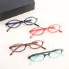 4KS Dámské brýle s oválným rámečkem a čirými skly Y2K Retro styl Malé brýle Módní počítačové brýle